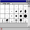 calligraphic brush palette