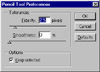 pencil tool options