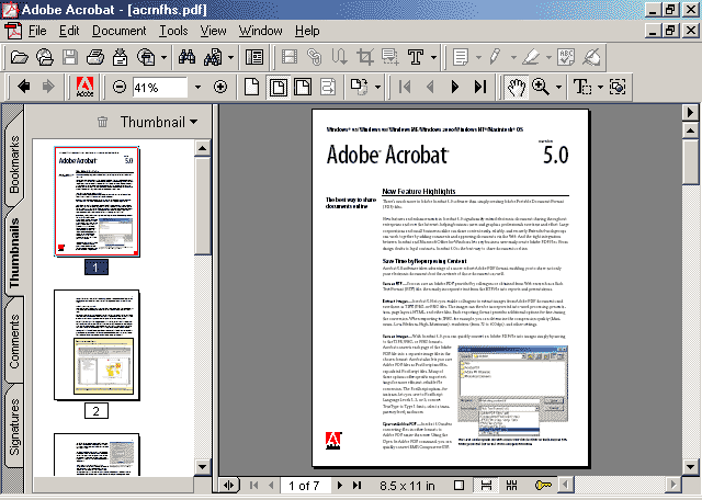 adobe acrobat 5.0 free download windows vista