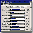 liquid ink brush controls